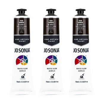 3PK Jo Sonja Acrylic Colour Series Artist Craft Paint 75mL Tube Raw Umber