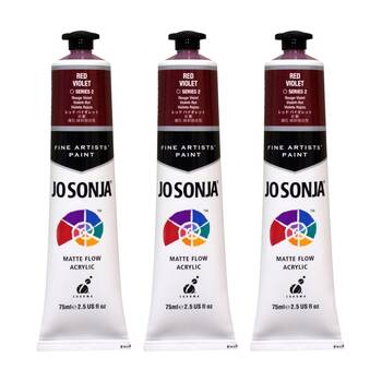 3PK Jo Sonja Acrylic Colour Series Artist Craft Paint 75mL Tube Red Violet