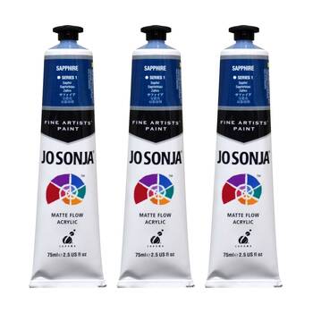 3PK Jo Sonja Acrylic Colour Series Artist Craft Paint 75mL Tube Sapphire
