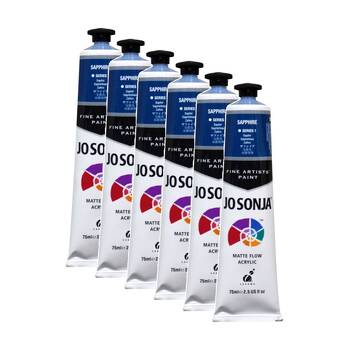 6PK Jo Sonja Acrylic Colour Series Artist Craft Paint 75mL Tube Sapphire