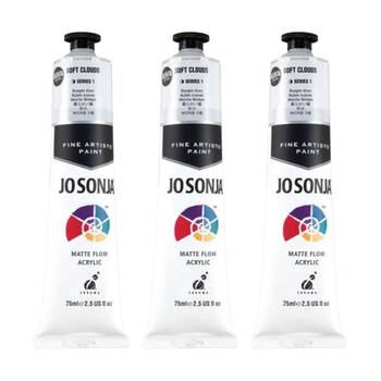 3PK Jo Sonja Acrylic Colour Series Artist Craft Paint 75mL Tube Soft Clouds