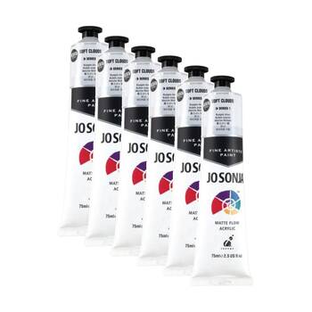 6PK Jo Sonja Acrylic Colour Series Artist Craft Paint 75mL Tube Soft Clouds