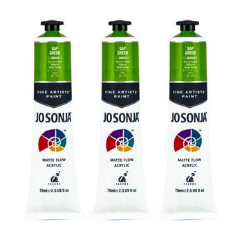3PK Jo Sonja Acrylic Colour Series Artist Craft Paint 75mL Tube Sap Green