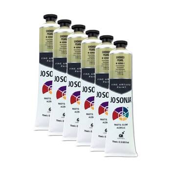 6PK Jo Sonja Acrylic Colour Series Artist Craft Paint 75mL Tube Smoked Pearl