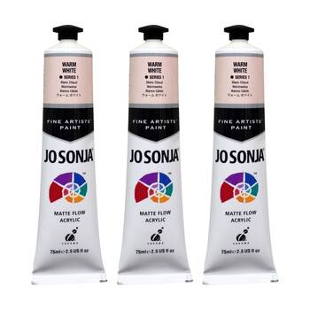 3PK Jo Sonja Acrylic Colour Series Artist Craft Paint 75mL Tube Warm White