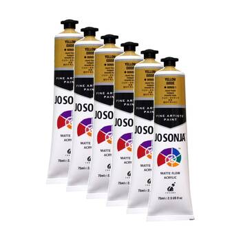 6PK Jo Sonja Acrylic Colour Series Artist Craft Paint 75mL Tube Yellow Oxide