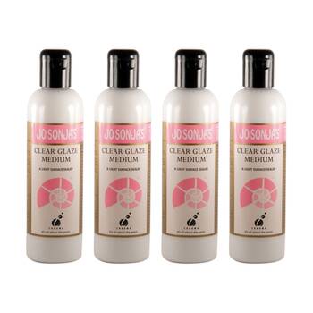 4PK Jo Sonja Medium 250ml Glaze Acrylic Paint Art/Craft - Clear