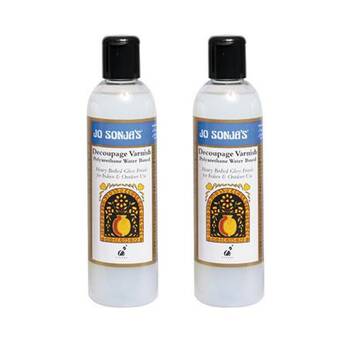 2PK Jo Sonja Decoupage Gloss Varnish 250ml Acrylic Paint Art/Craft - Clear