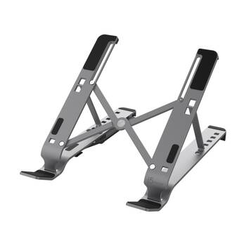 J5Create Foldable Adjustable Laptop Stand With USB 4-Port Hub Aluminium 16in