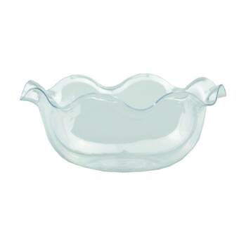 12x 8pc Partyware Mini Dish Small Serving Bowls Set Ripple 95x95mm Clear