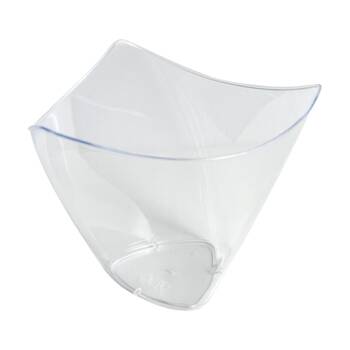 24x 6pc Partyware Mini Dish Small Serving Bowls Set Triangular 87x47x75mm Clear