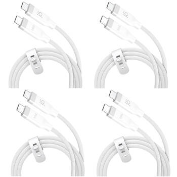 4PK J5Create PD USB-C 3-in-1 Fast Data Transfer & Charging Cable Braided 1.2m
