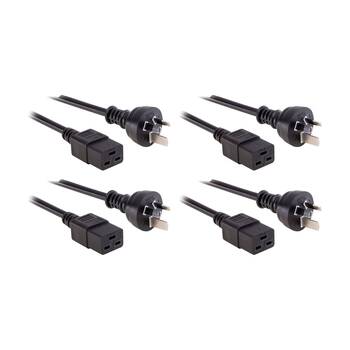 4PK Doss 2M 15Amp Iec-C19 Power Lead Rack Mount Cord Cable Computer