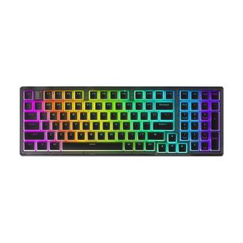 Darmoshark K7 Pro Trio-Mode RGB Gaming Keyboard w/ Aluminum Alloy Bottom Black