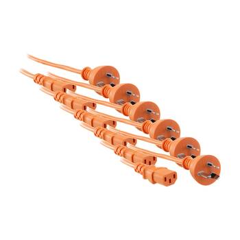 6PK Doss Orange Iec Power Lead 2M Iec-C13 Appliance Cord 2m IEC Australia