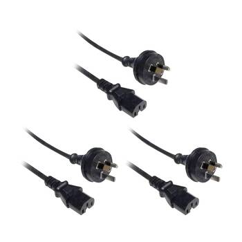 3PK Doss 1M High Temp Notched Iec Lead Hot Appliance Cord Iec-C15 Power