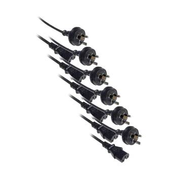 6PK Doss 1M High Temp Notched Iec Lead Hot Appliance Cord Iec-C15 Power