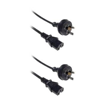 2PK Doss 2M High Temp Notched Iec Lead Hot Appliance Cord Iec-C15