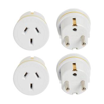 2PK Korjo AUS To Europe Travel Adaptor For Australia 240V PlugFit21
