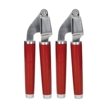 2PK KitchenAid Stainless Steel Garlic Press Durable Kitchen Tool Empire Red