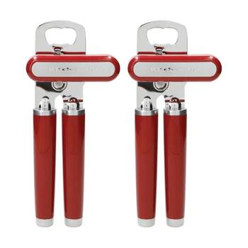2x KitchenAid Stainless Steel Kitchen Tool Tin Opener Empire Red 21x8.8x3.8cm