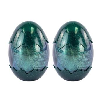 2x Keycraft Surprise Dino Egg Glittery Slime Toy W/ Hidden Dinosaur Multicolour