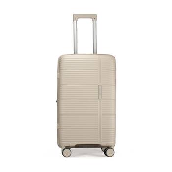 Kate Hill Berkeley Medium Luggage Hard Case TSA Lock Travel Beige 74L