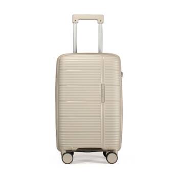 Kate Hill Berkeley Small Luggage Hard Case TSA Lock Travel Beige 44L
