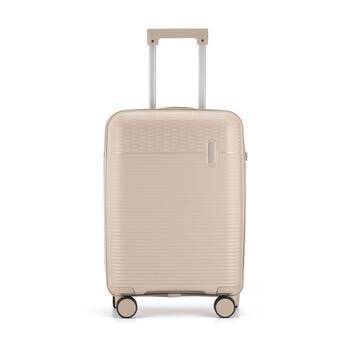 Kate Hill Brooklyn Small Hard Case Luggage TSA Travel Beige 44L