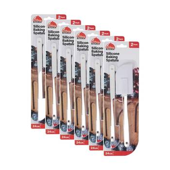 6x 2pc Culinary Kitchen Silicone Baking Spatulas W/ Hanging Holes