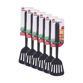 6PK Culinary Kitchen Nylon Slotted Turner W/ Hanging Hole Cooking Utensil 30cm