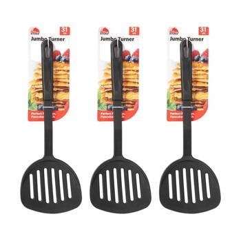 3PK Culinary Kitchen Nylon Jumbo Turner W/ Hanging Hole Cooking Utensil 30cm
