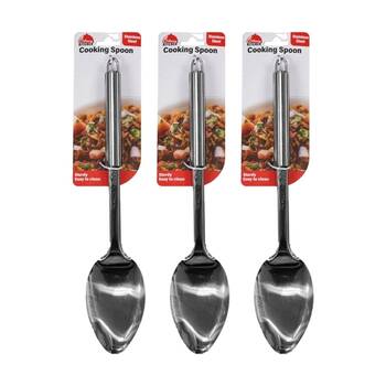 3PK Culinary Kitchen Stainless Steel Cooking Spoon W/ Hanging Holes Utensil 36cm