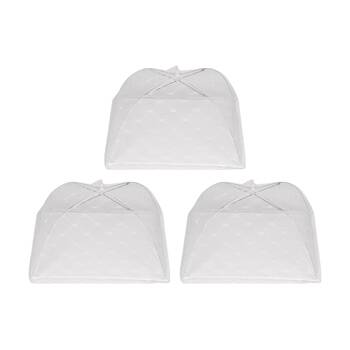 3PK Culinary Kitchen Umbrella Mesh Cover Food Protector Lid 40cm Clear