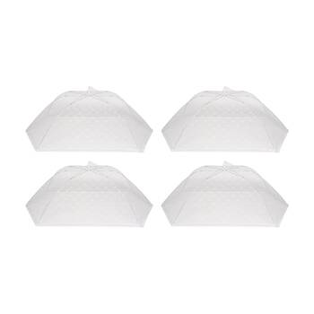 4PK Culinary Kitchen Umbrella Mesh Cover Food Protector Lid 70cm Clear