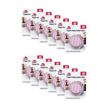 12x 60pc Culinary Kitchen Paper Patty Muffin Cupcake Cups Set Assorted