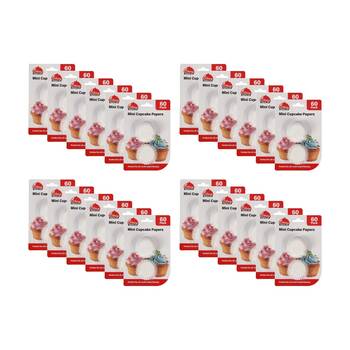 24x 60pc Culinary Kitchen Mini Paper Muffin Cupcake Cups Set 5cm White