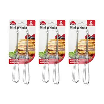 3x 2pc Culinary Kitchen Stainless Steel Mini Whisks Set Cooking Utensil 18cm