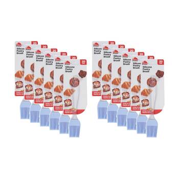 12PK Culinary Kitchen Silicone Blue Pastry Brush Cooking Utensil 20cm Assorted