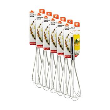 6PK Culinary Kitchen Stainless Steel Whisk Cooking Utensil 30cm