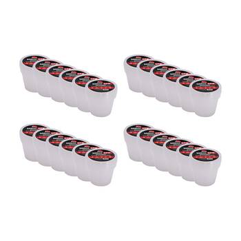 24x 6pc Braz Reusable Round Food Storage Containers W/ Lids 500ml Clear
