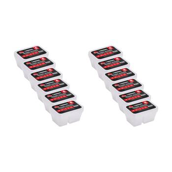12x 4pc Braz Reusable Rectangular Divided Food Storage Containers W/ Lids 1000ml
