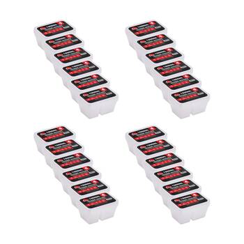 24x 4pc Braz Reusable Rectangular Divided Food Storage Containers W/ Lids 1000ml