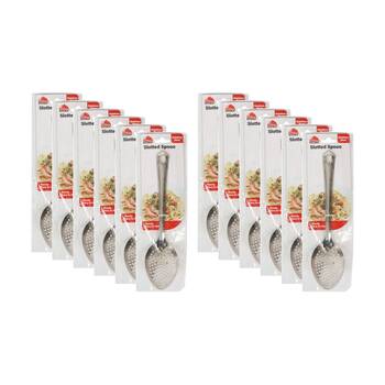 12PK Culinary Kitchen Stainless Steel Slotted Spoon Cooking Utensil 27cm