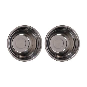 2PK Braz Stainless Steel Kitchen Prep Mixing Bowl Serving Serveware 30cm Silver