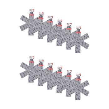 12x 2pc Braz Non-Stick Pan Protection Flexible Frypan Protectors 38cm Grey