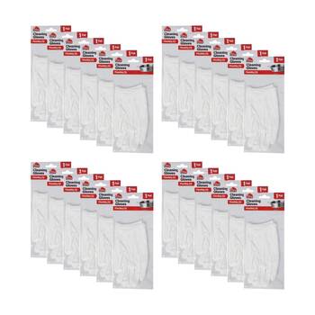 24x 2pc Braz Stretchable Felxible Fit Cleaning Gloves White