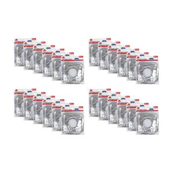 24x 6pc Braz Square Disposable Foil Spill Catcher Stove Liners 21cm Silver