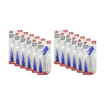 12x 2pc Braz Sliding Door Track Rail Cleaner Brush Set Large & Small