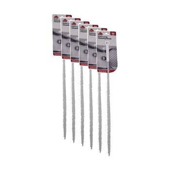 6PK Braz Flexible Extra Long Drain Pipe Cleaning Brush W/ Serrated Head 55cm